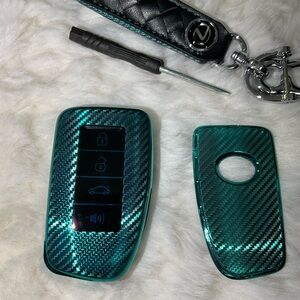 Lexus Carbon Fiber design Key Fob Cover and key Chain